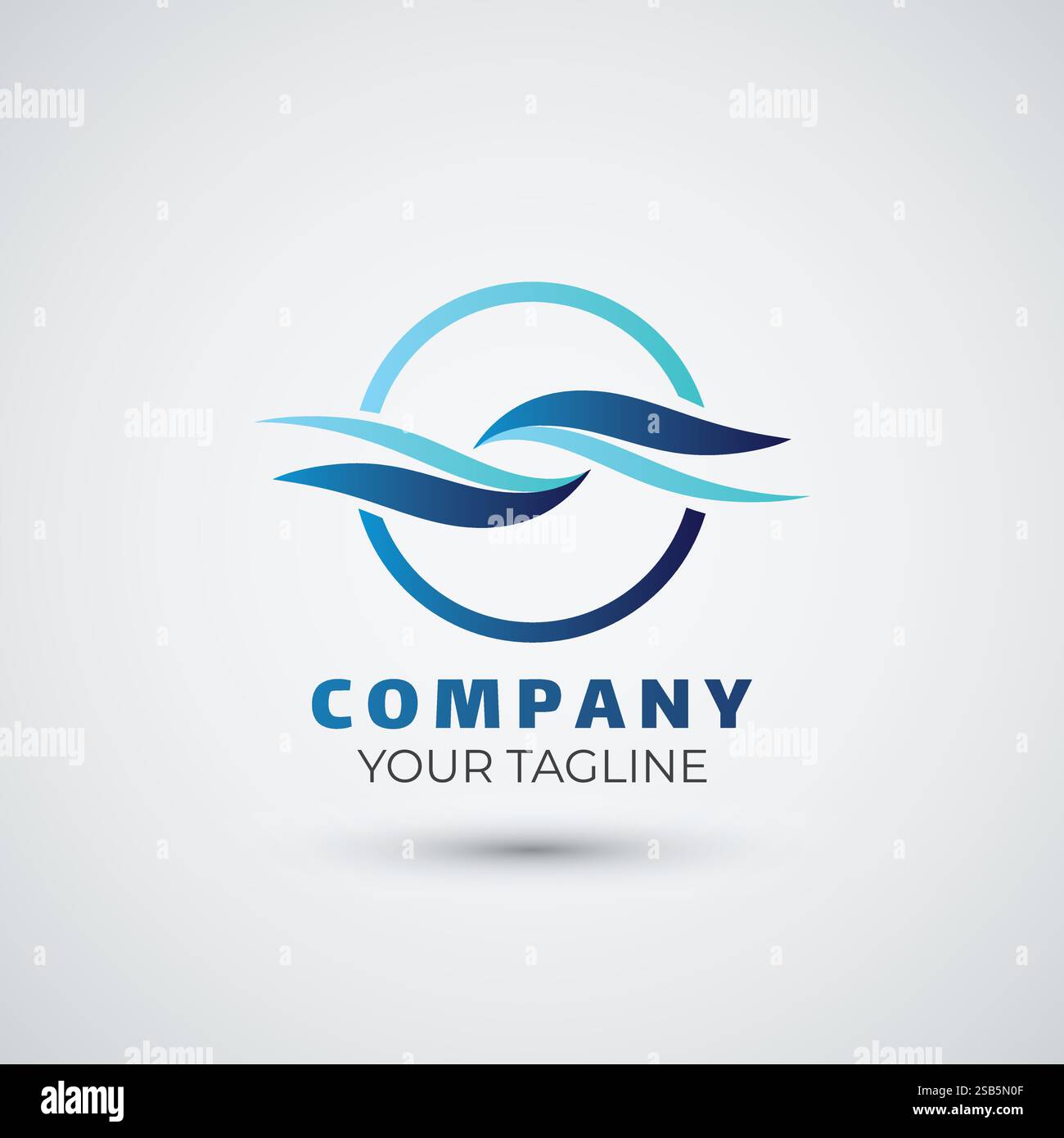 Wave water logo design icon template Stock Vector