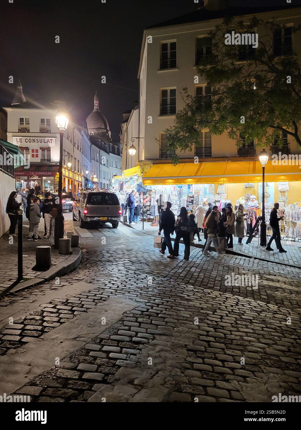 An October night in Montmartre, Paris - Smartphone Captured Stock Image