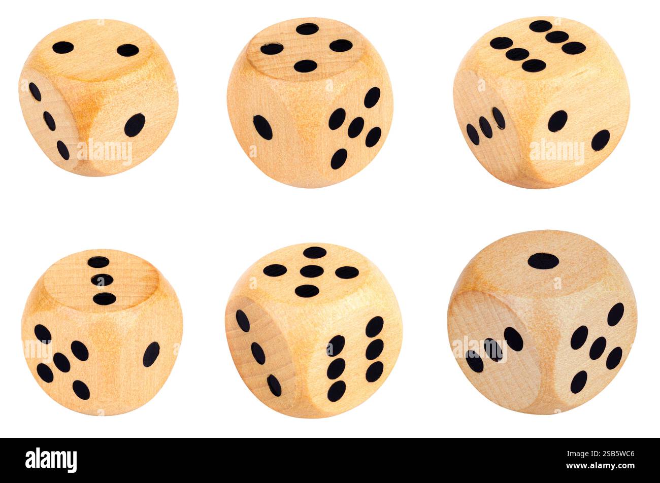 dice wood isolated on white background Stock Photo - Alamy