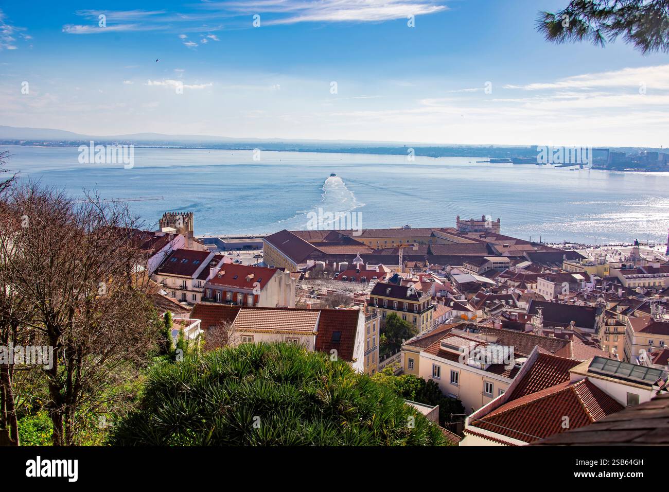 The view of Lisbon's cityscape from Castelo de S. Jorge is breathtaking ...