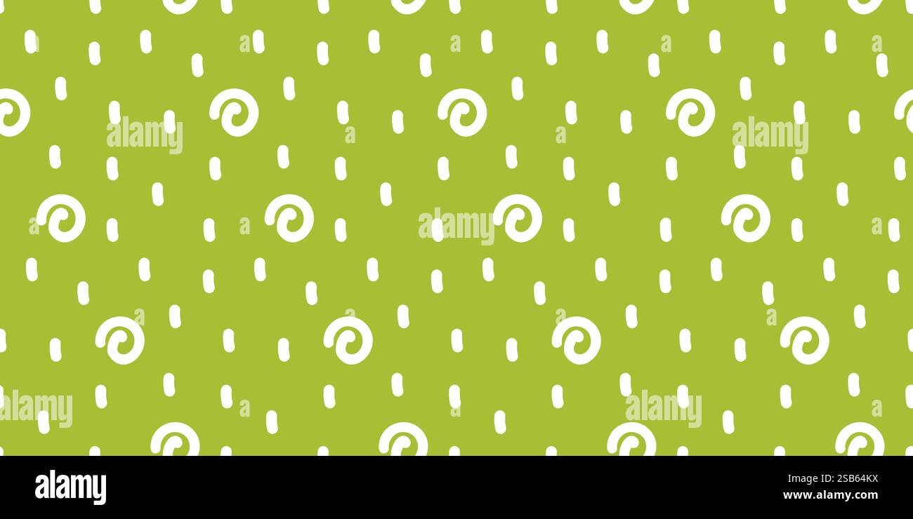 A green background featuring multiple white circles arranged in a scattered pattern. The circles vary in size and are evenly dispersed across the vibr Stock Vector