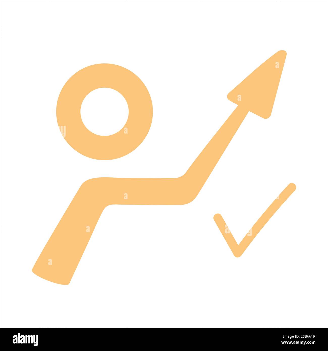 Beautiful Arrow Pointing Up Glyph Vector Icon. Vector illustration Stock Vector