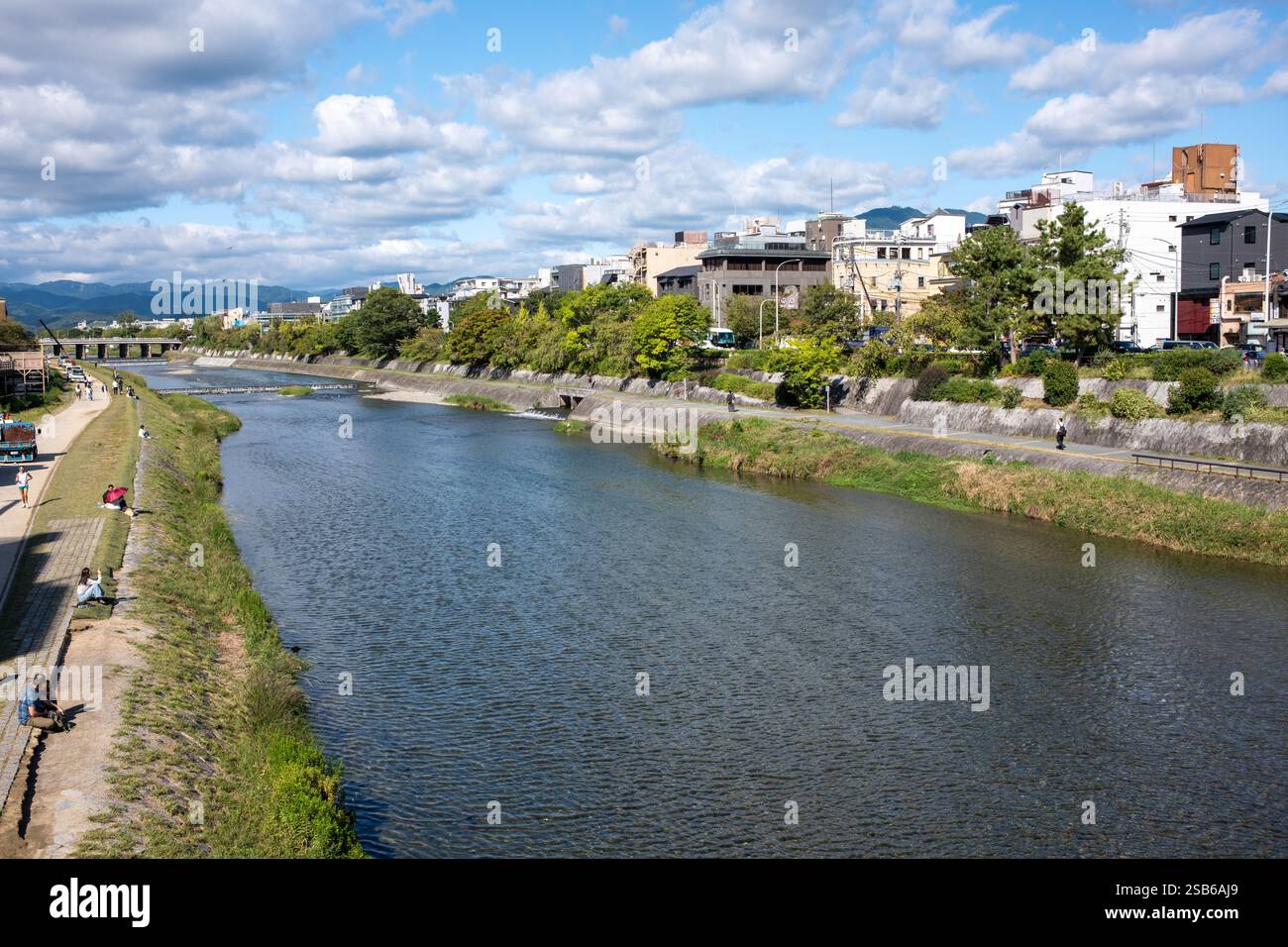 Kamo River Kyoto Japan Stock Photo