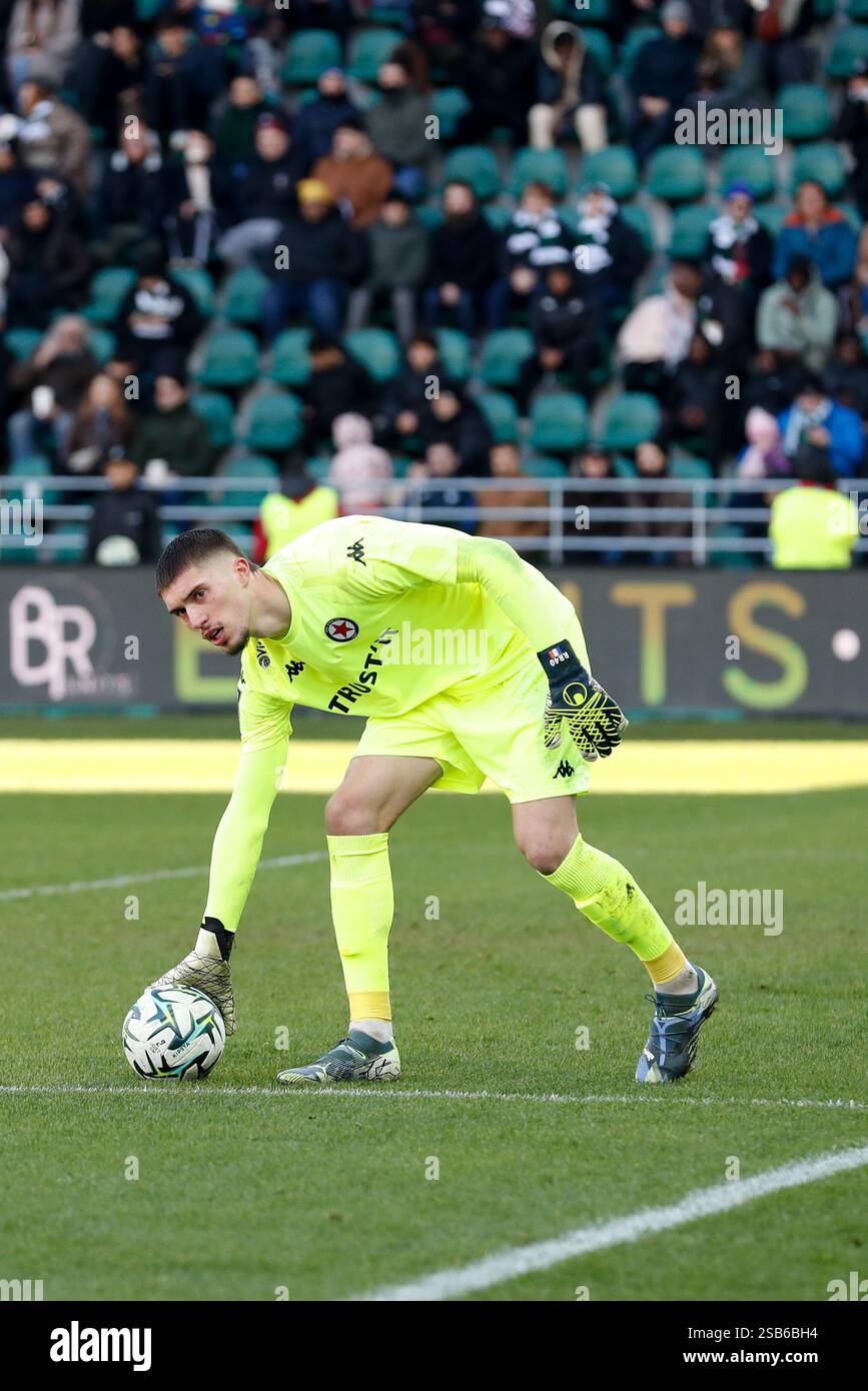 40 Robin RISSER (red) during the Ligue 2 BKT match between Red Star and ...