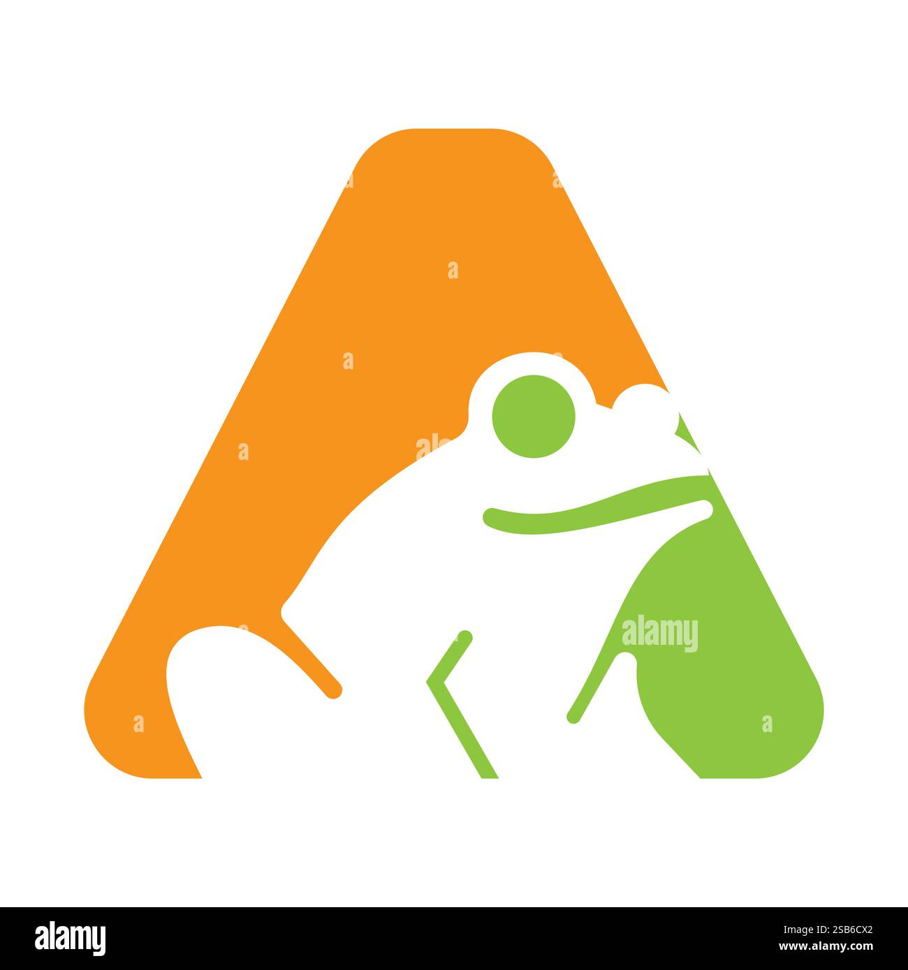 Initial Letter A Frog Logo Design Vector Template Stock Vector
