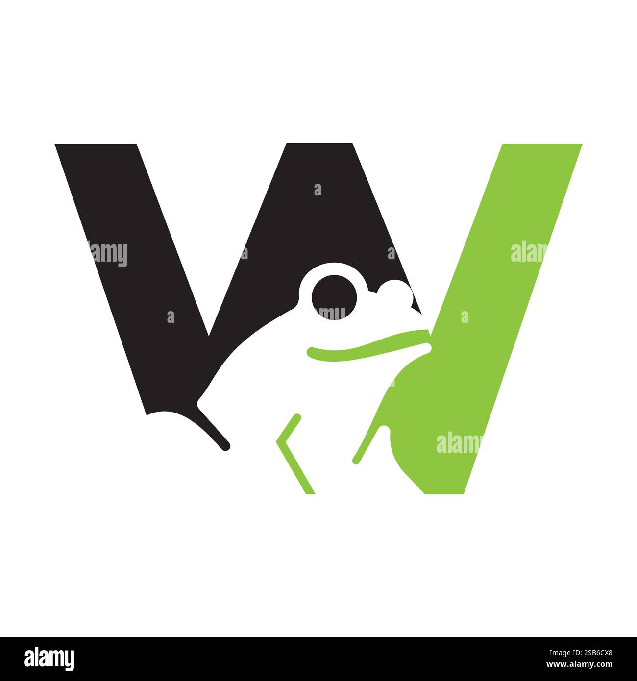 Initial Letter W Frog Logo Design Vector Template Stock Vector Image ...