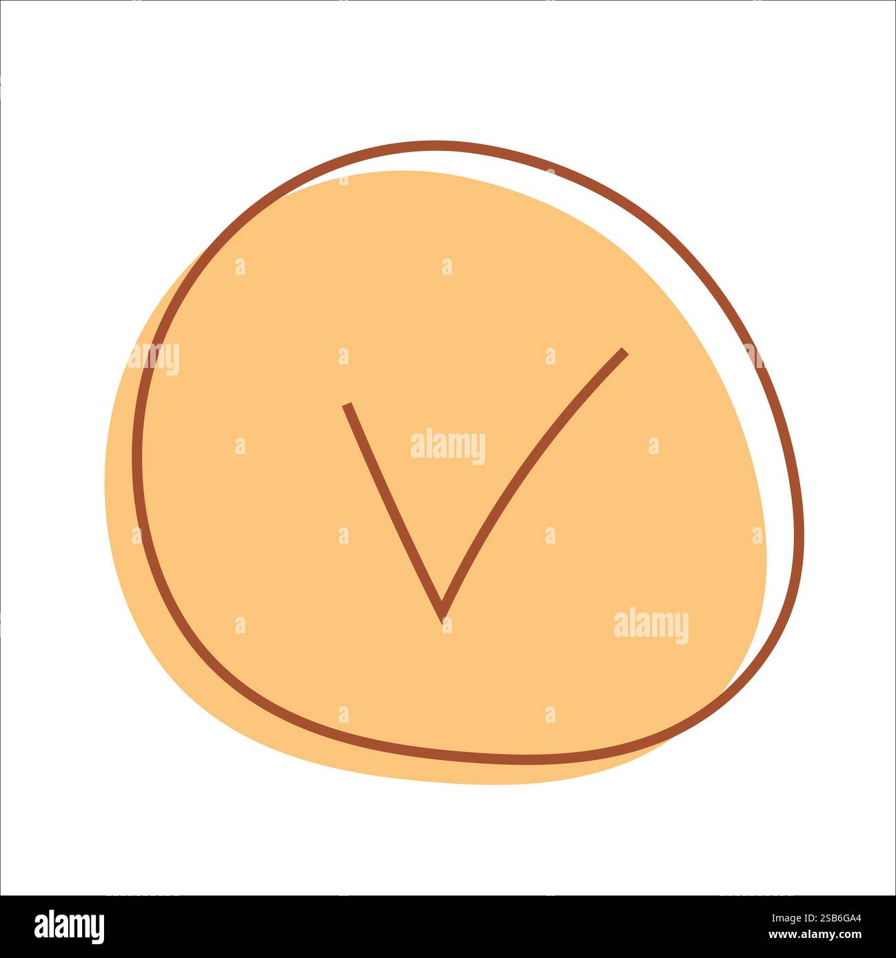 A yellow circle featuring a bold check mark symbol in the center ...
