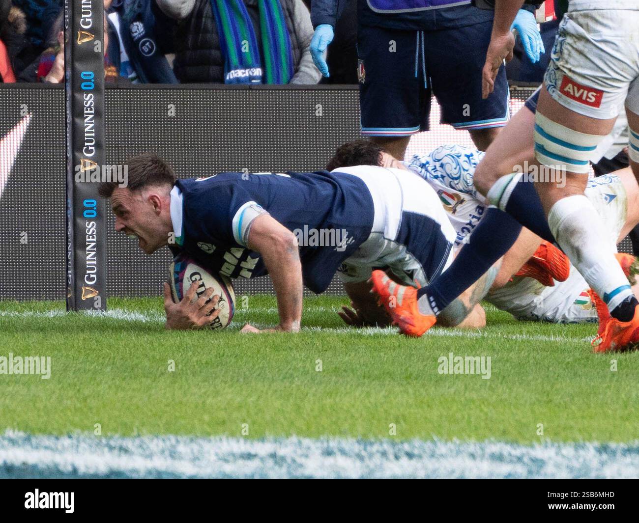 9. Ben White scores for Scotland in the Scotlans vs Italy 6 Nations