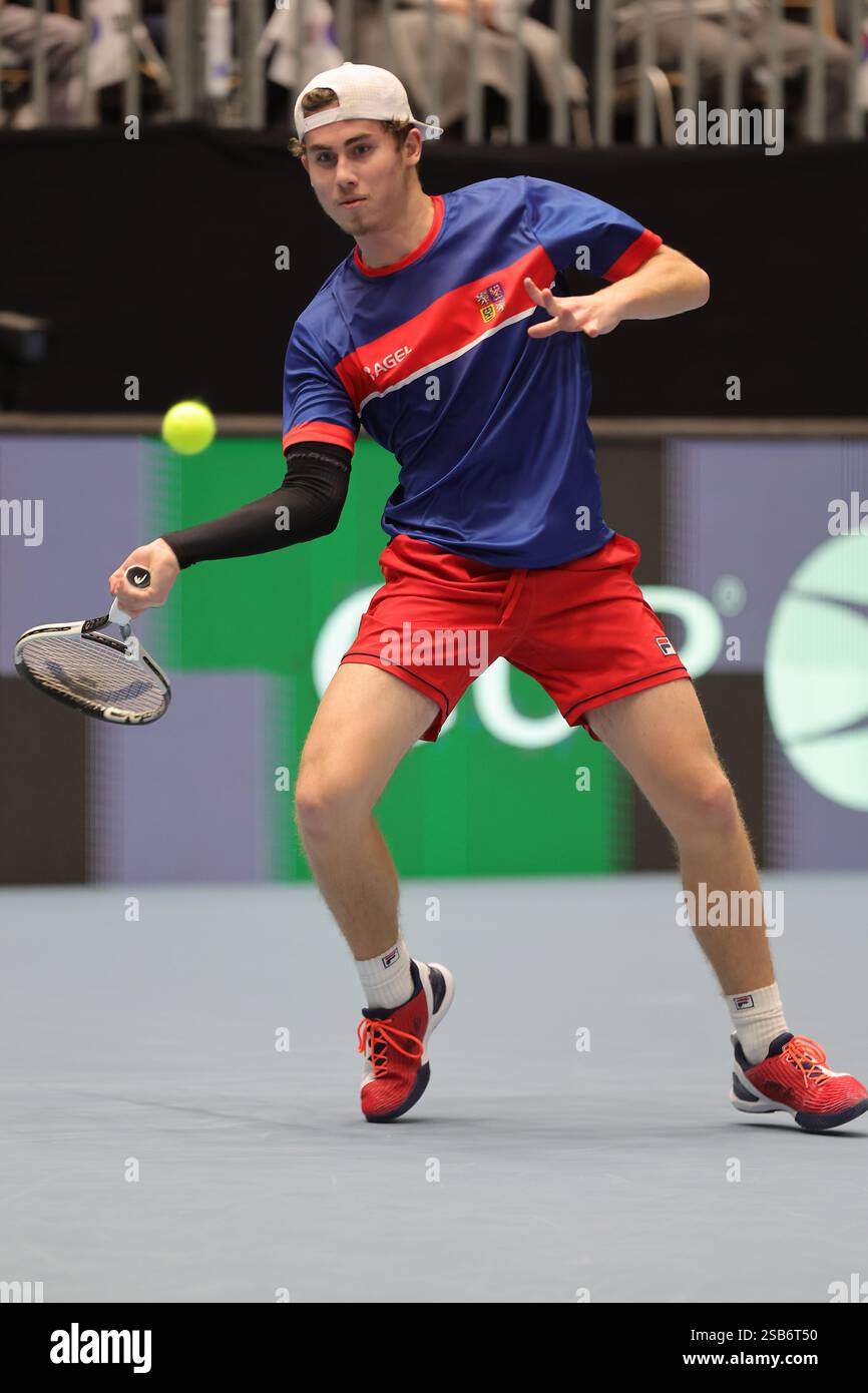 Davis Cup qualification, singles, Maxim Mrva (pictured) of the Czech