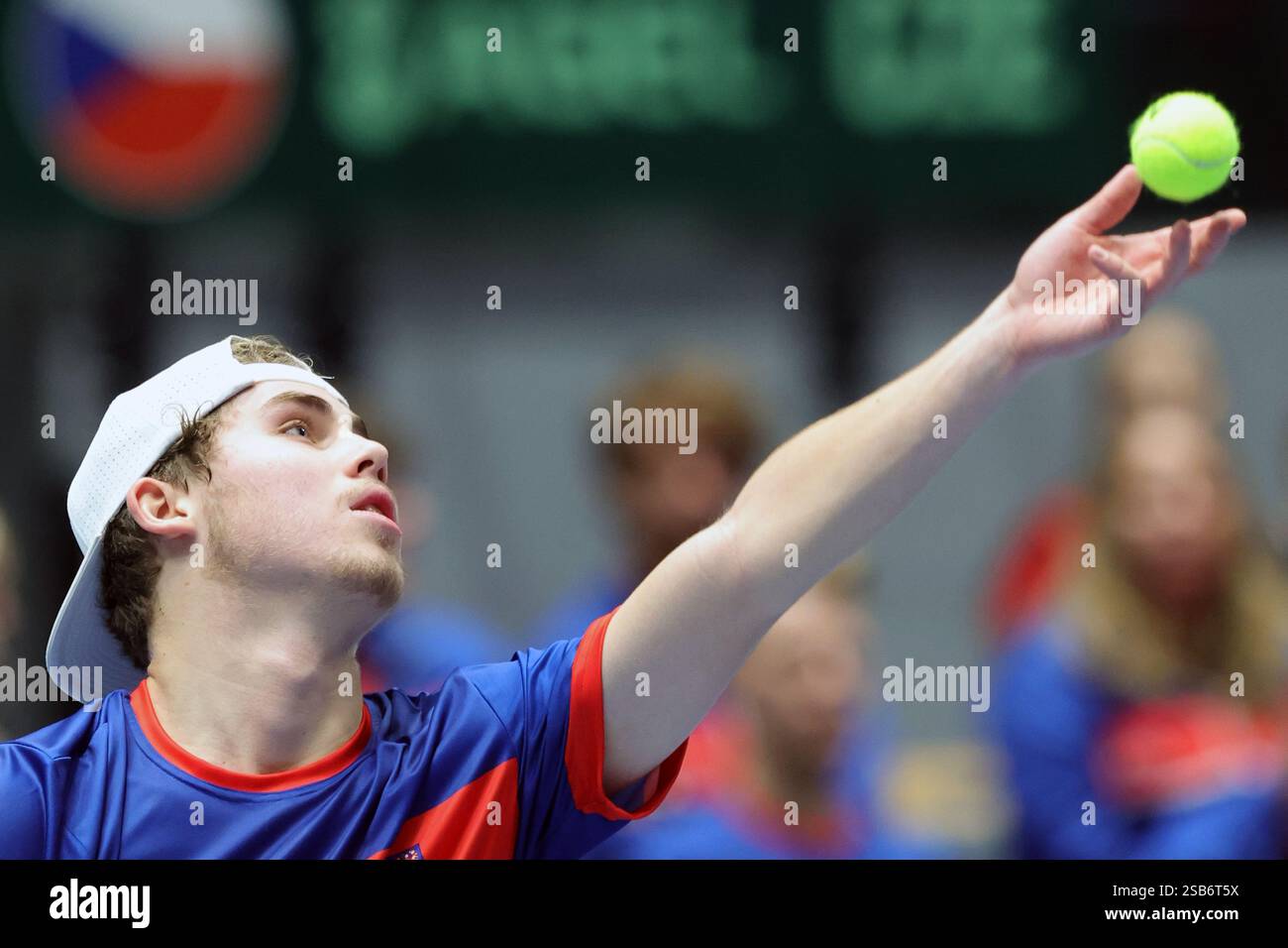 Davis Cup qualification, singles, Maxim Mrva (pictured) of the Czech