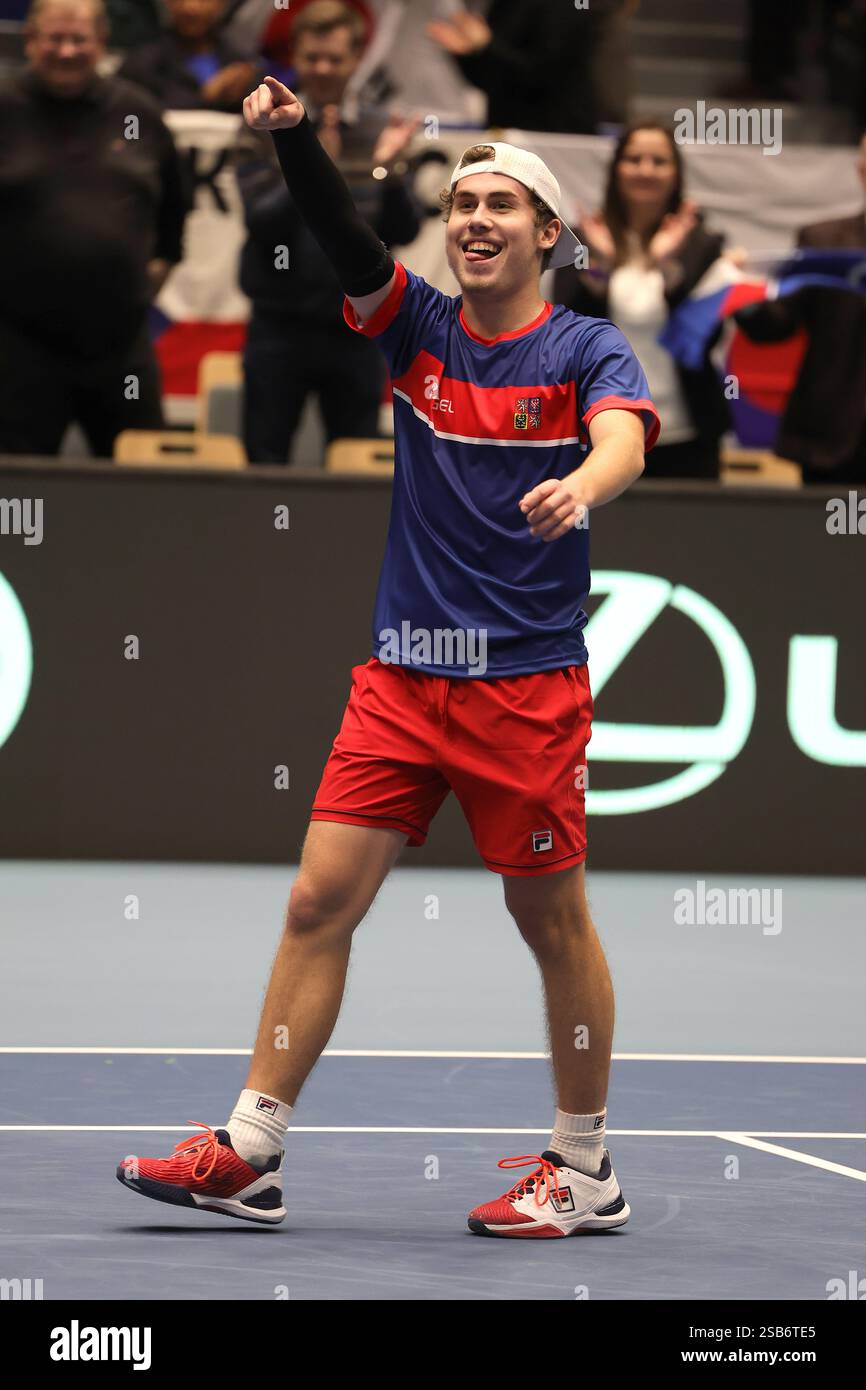 Davis Cup qualification, singles, Maxim Mrva (pictured) of the Czech