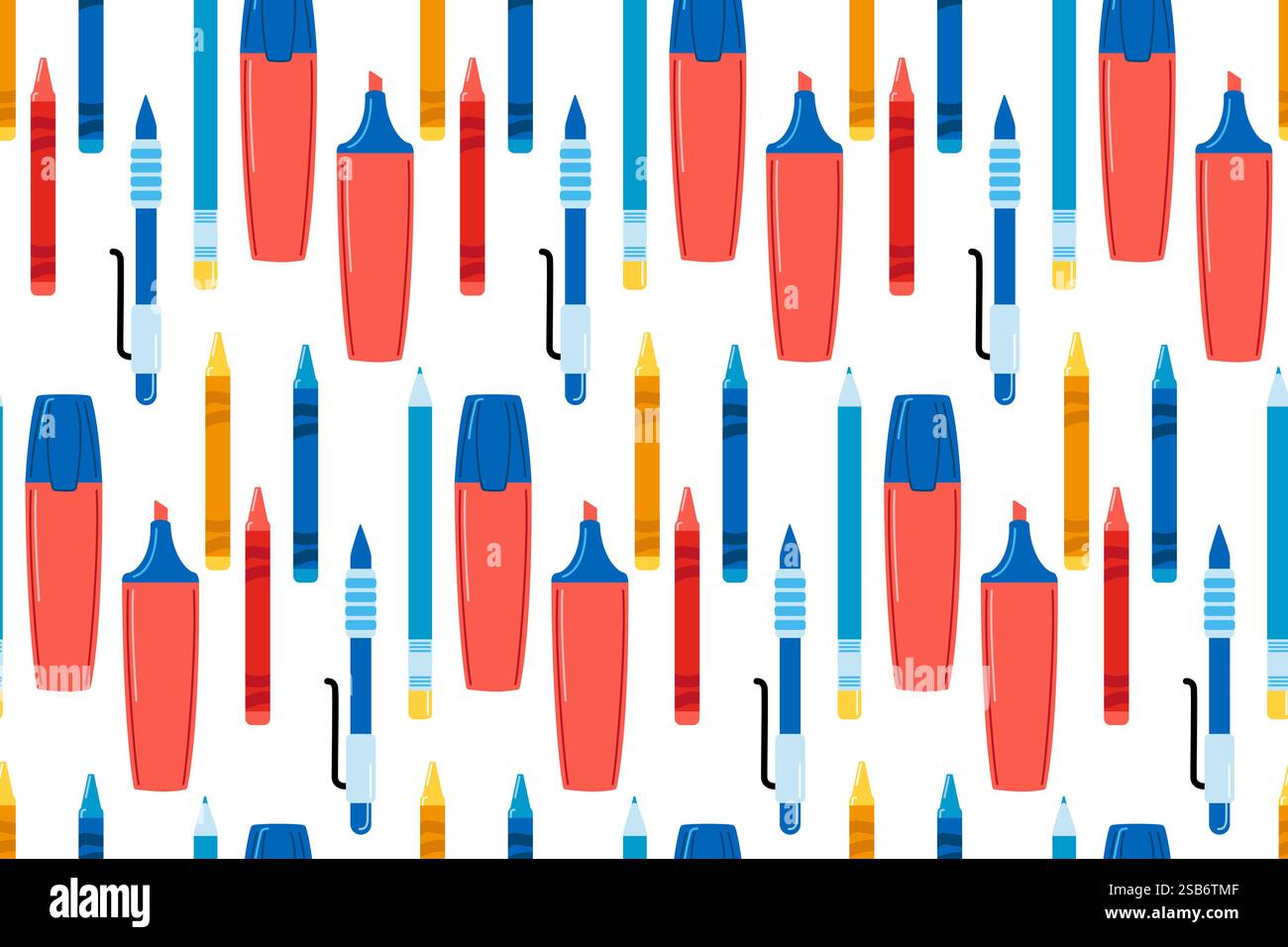 stationery elements seamless pattern design vector. Vector illustration ...
