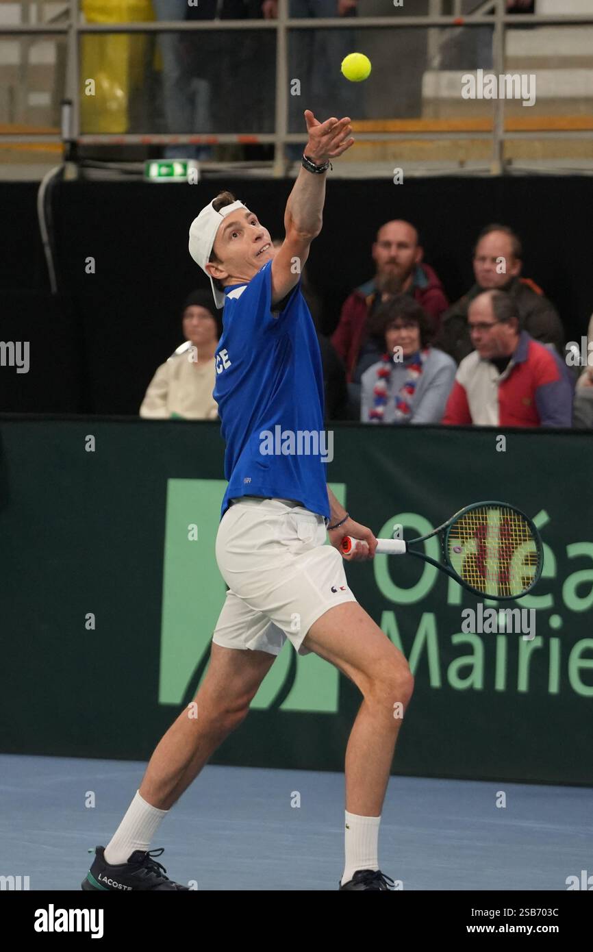 Hugo Humbert of France during the Davis Cup 2025, Qualifiers Tennis