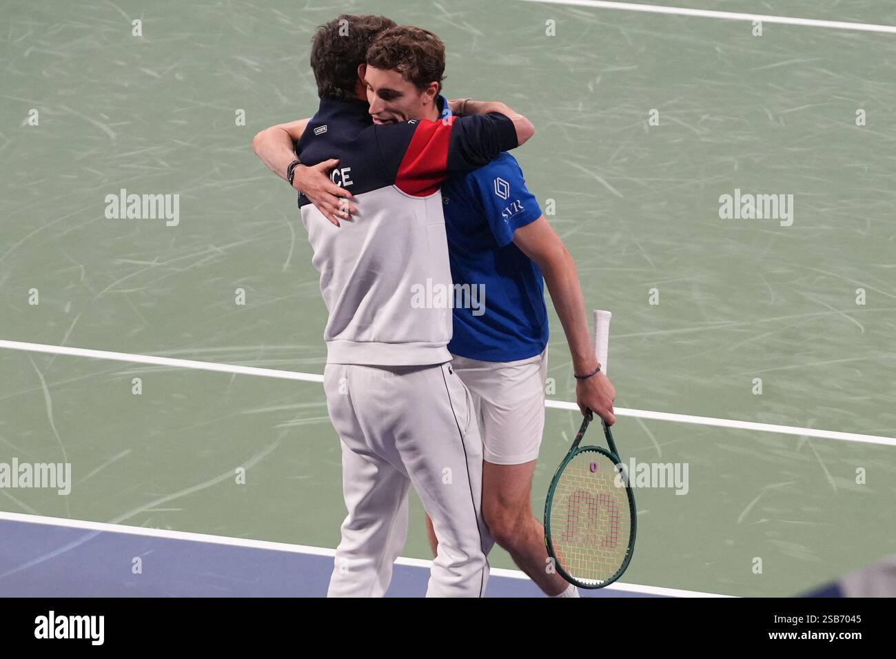 Hugo Humbert of France during the Davis Cup 2025, Qualifiers Tennis