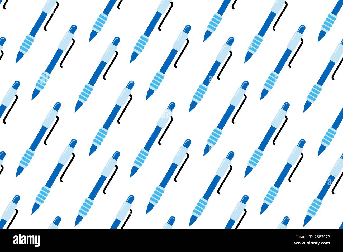 Pen icon seamless pattern background. Highlighter vector illustration. Pen symbol pattern. Vector illustration Stock Vector