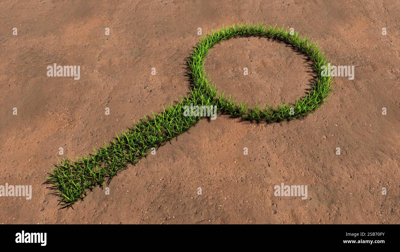 Concept or conceptual green summer lawn grass symbol shape on