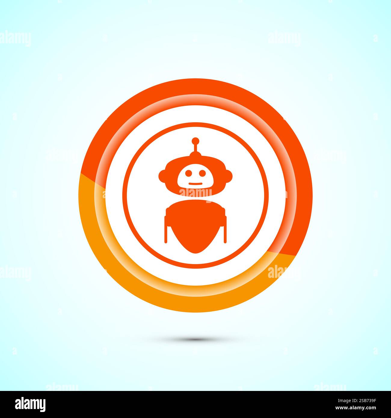 AI assistant icon design illustration. Digital or virtual assistant ...