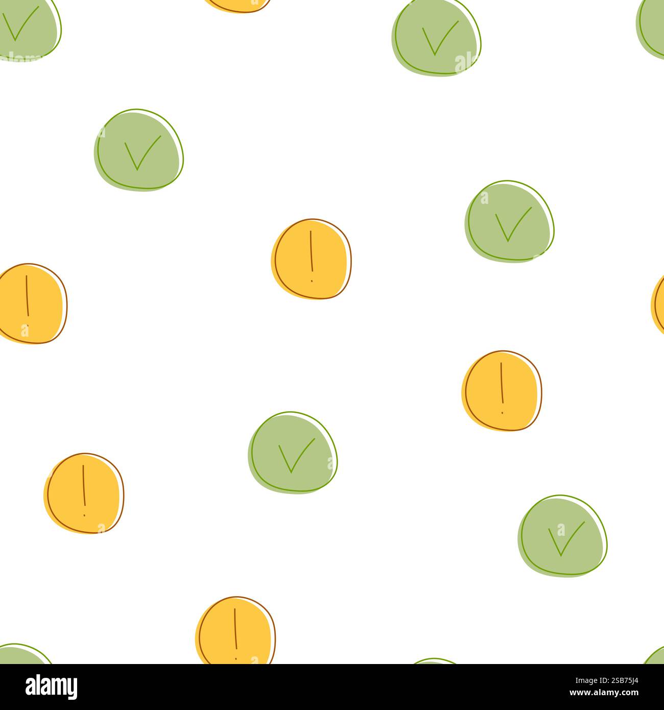White background featuring oranges and green circles arranged in a pattern. Stock Vector