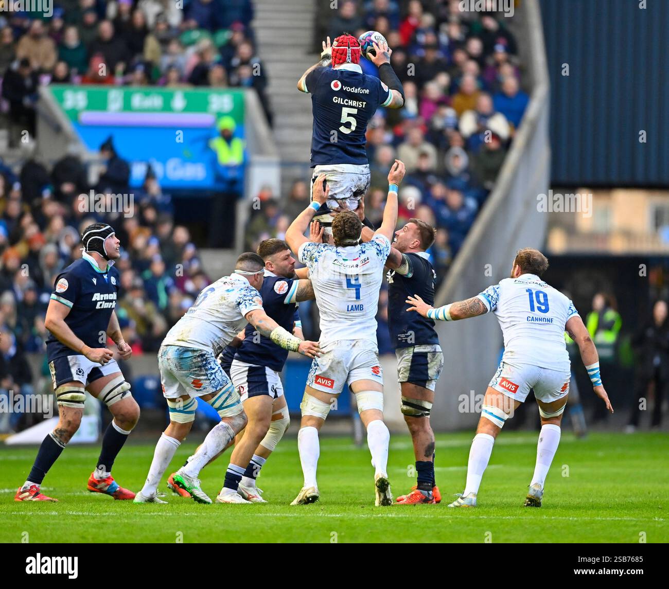 Scotland , UK.1 Feb, 2025.Grant Gilchrist of Scotland in action during