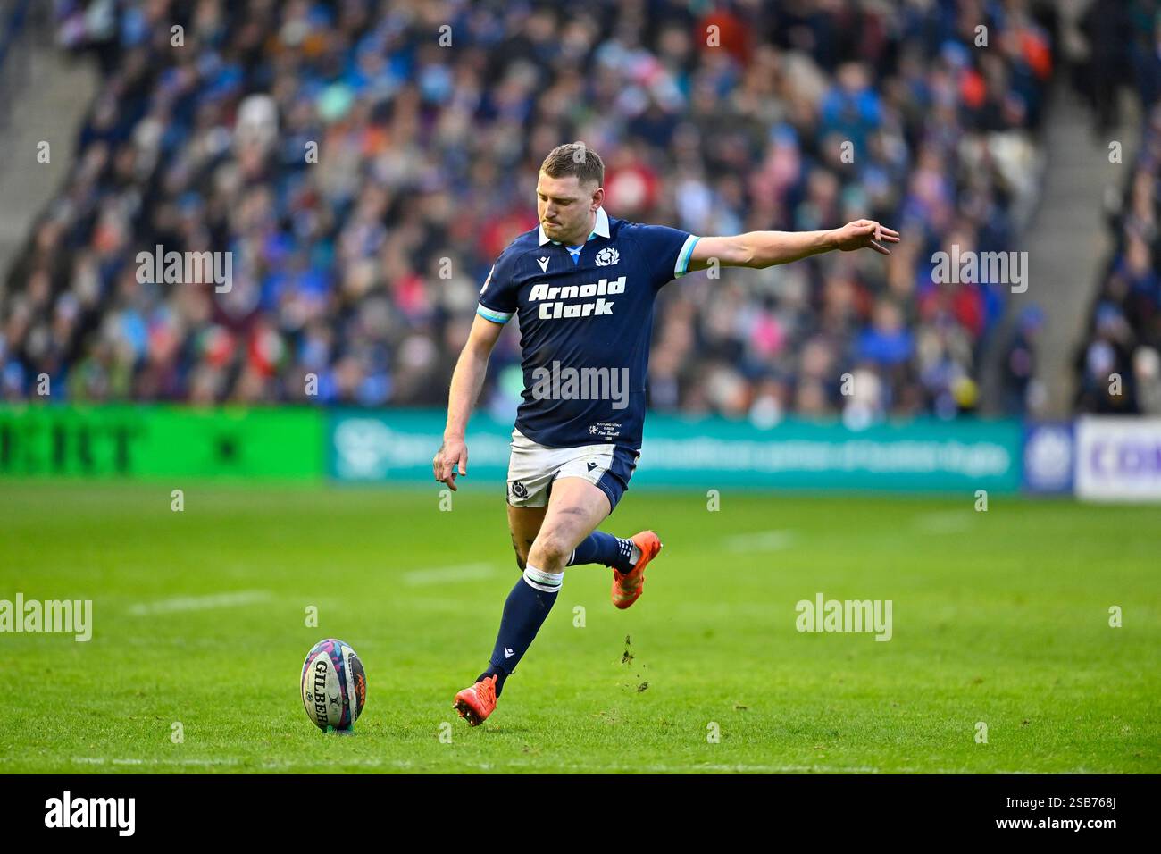 Scotland , UK.1 Feb, 2025. Finn Russell (Cocaptain) of Scotland during