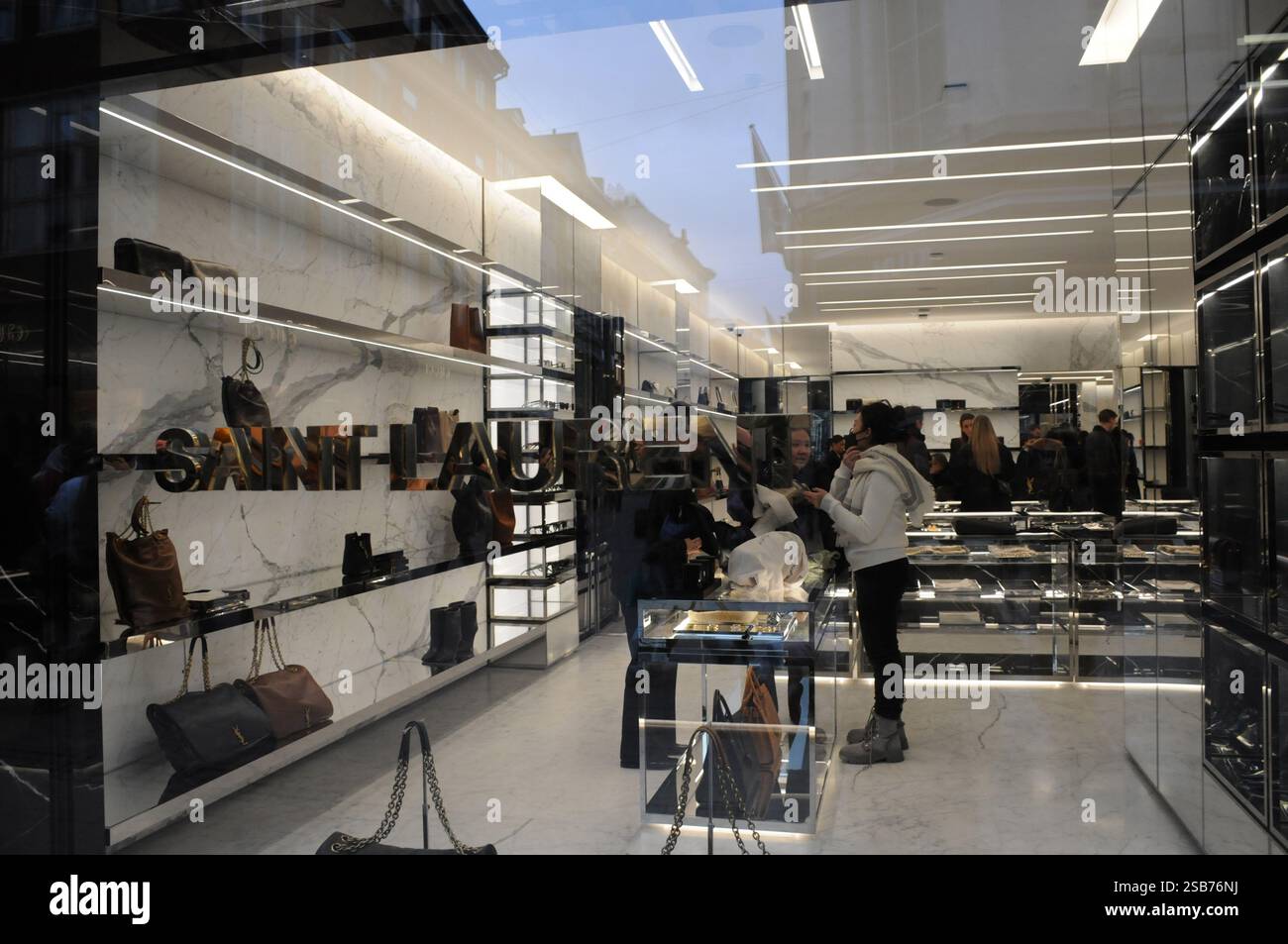 Copenhagen/ DenmarK/1st.february 2025/ saint laurent store on stroeget ...