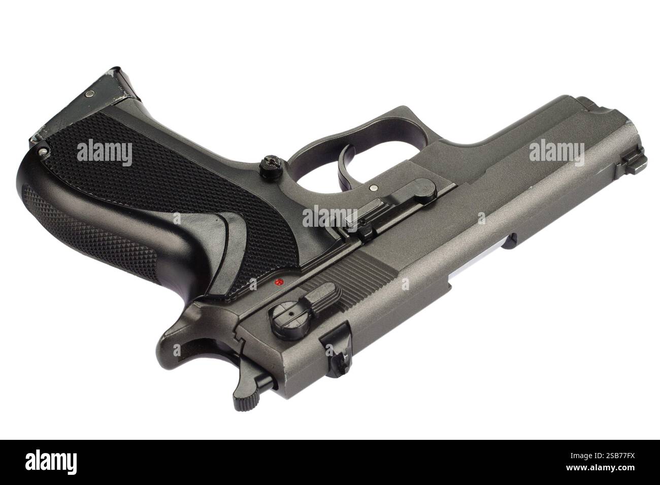 semi automatic handgun on white background Stock Photo - Alamy