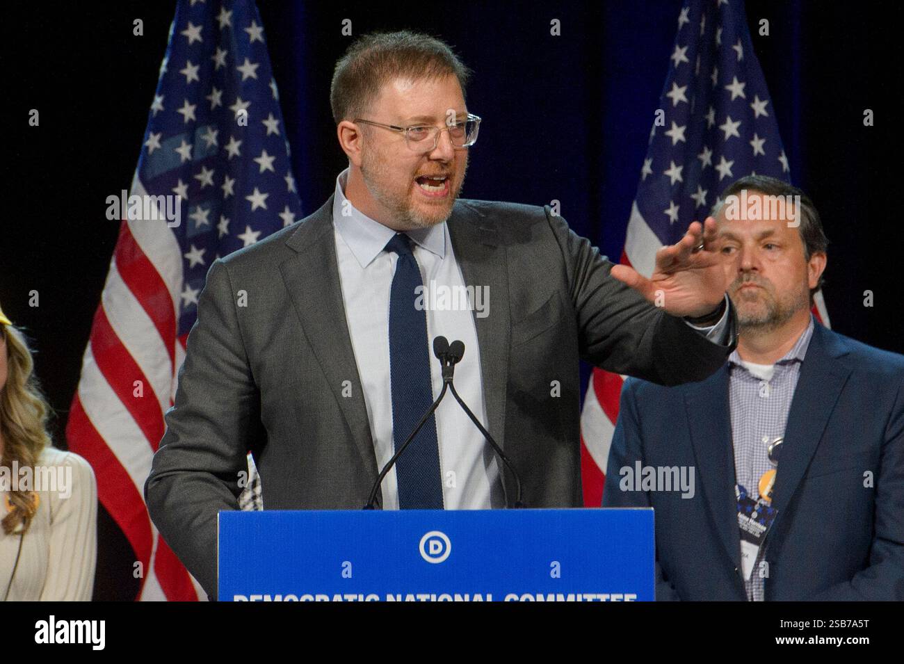 Wikler DNC chair candidate Ben Wikler speaks at the Democratic National ...