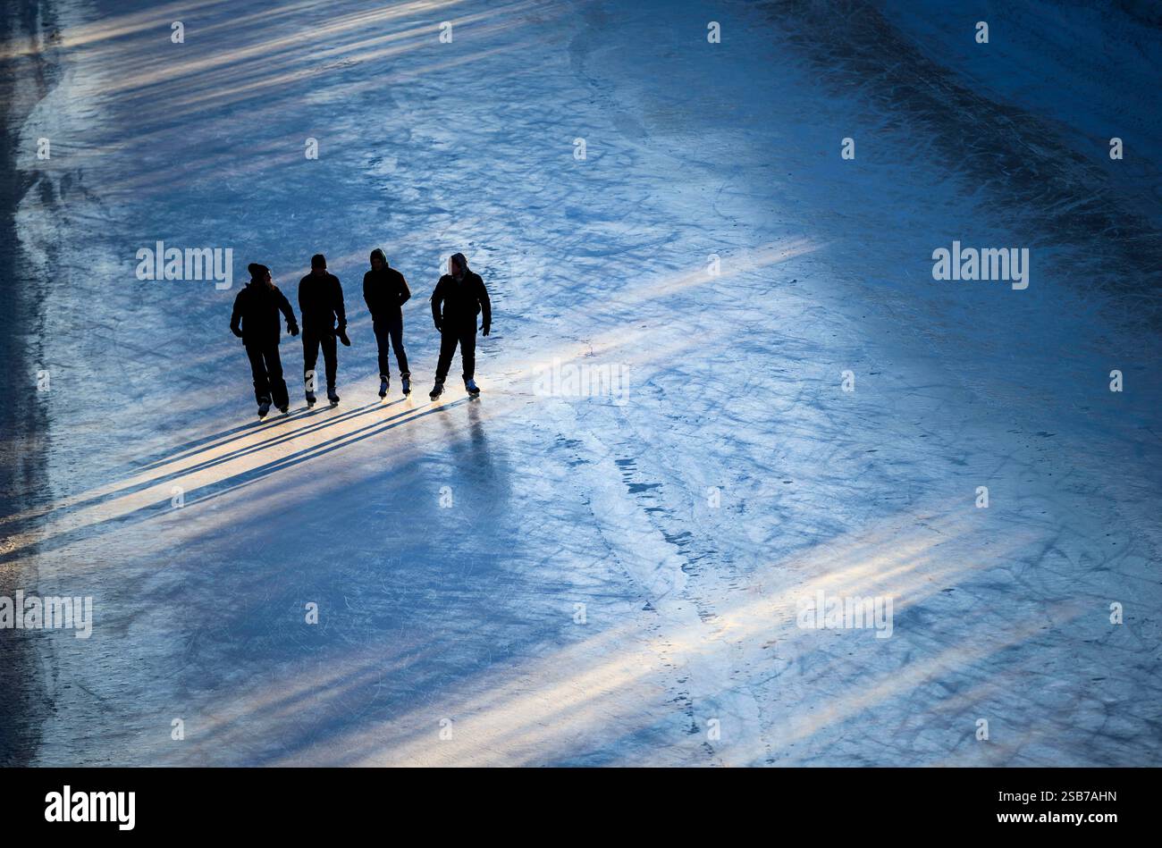 People skate on the Rideau Canal on the first weekend of the Winterlude