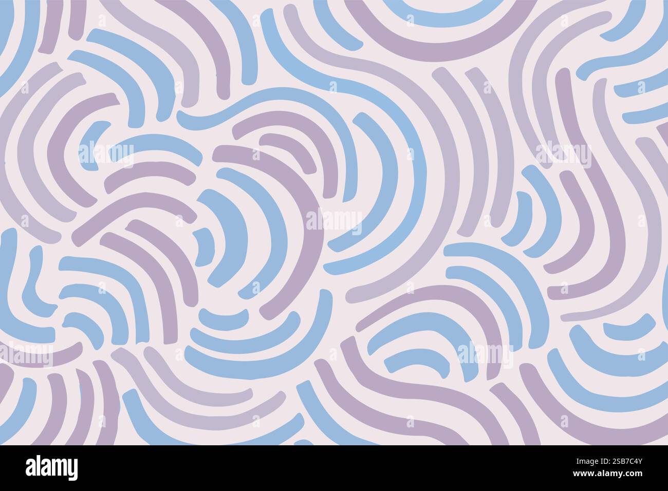 Blue and Purple Wavy Pattern on White Background Stock Vector