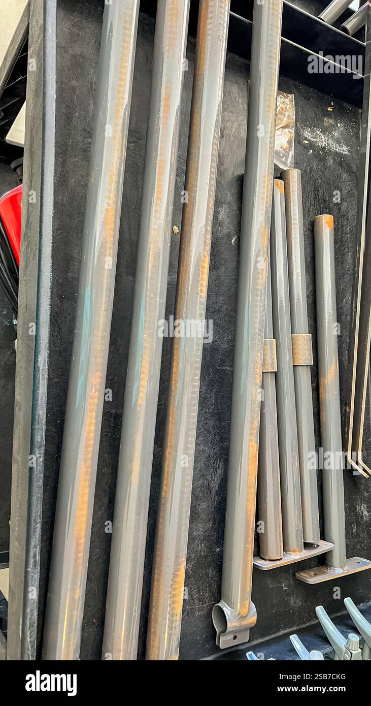 Rusted Metal Support Poles for Construction Use Stock Photo - Alamy