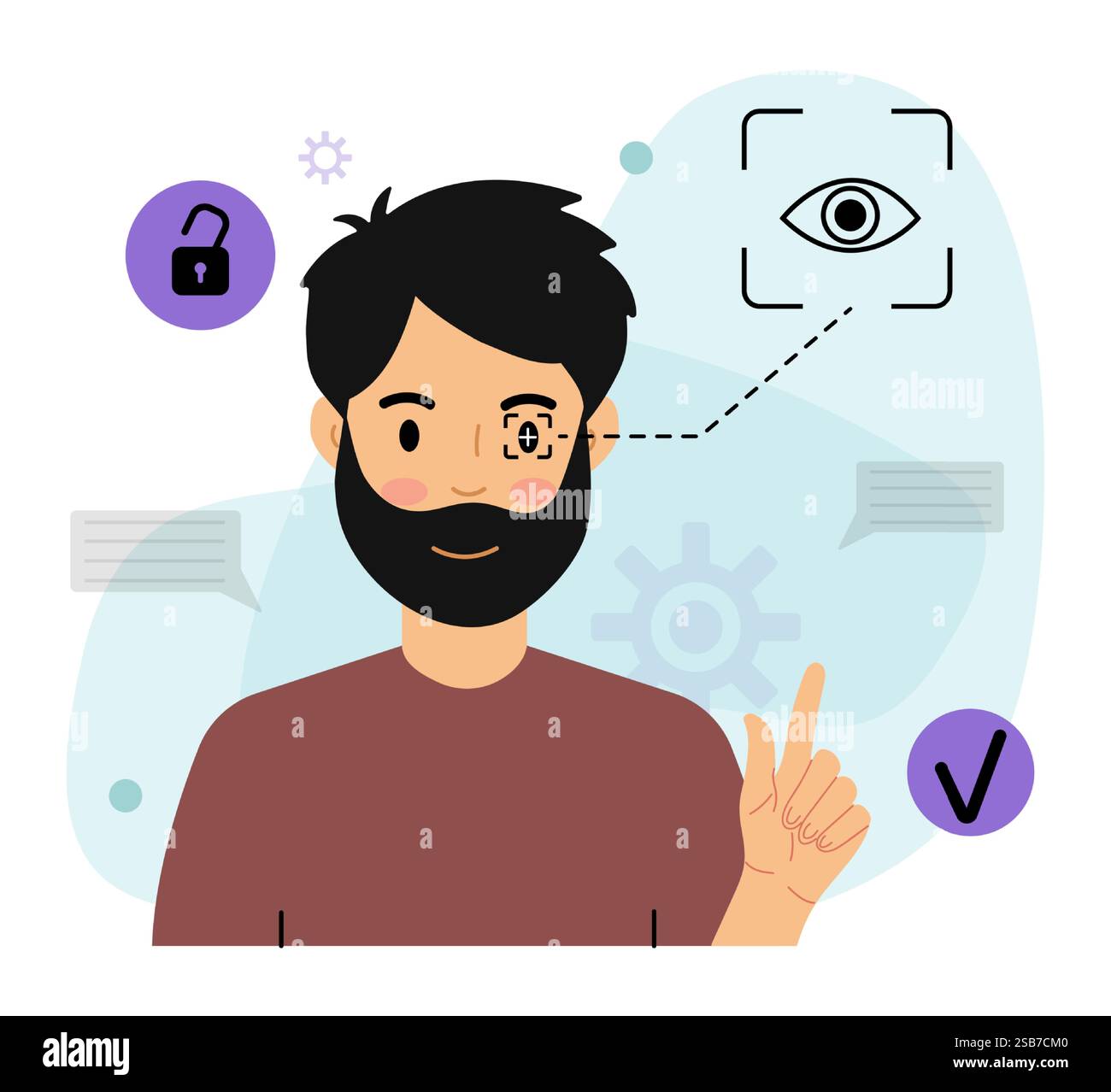 Woman Using Voice Recognition Technology Stock Vector