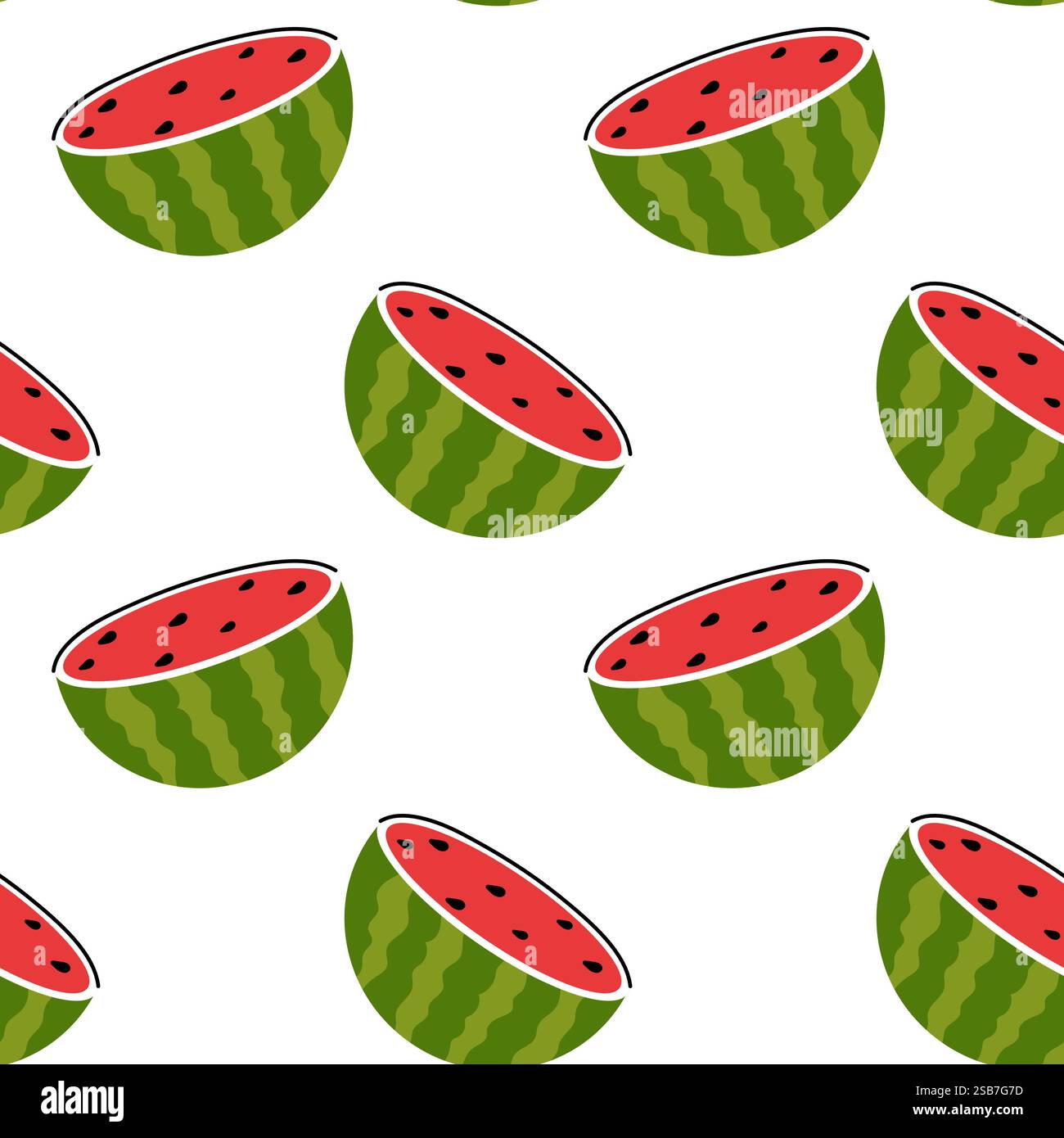 A playful design features multiple watermelon slices, showcasing bright ...