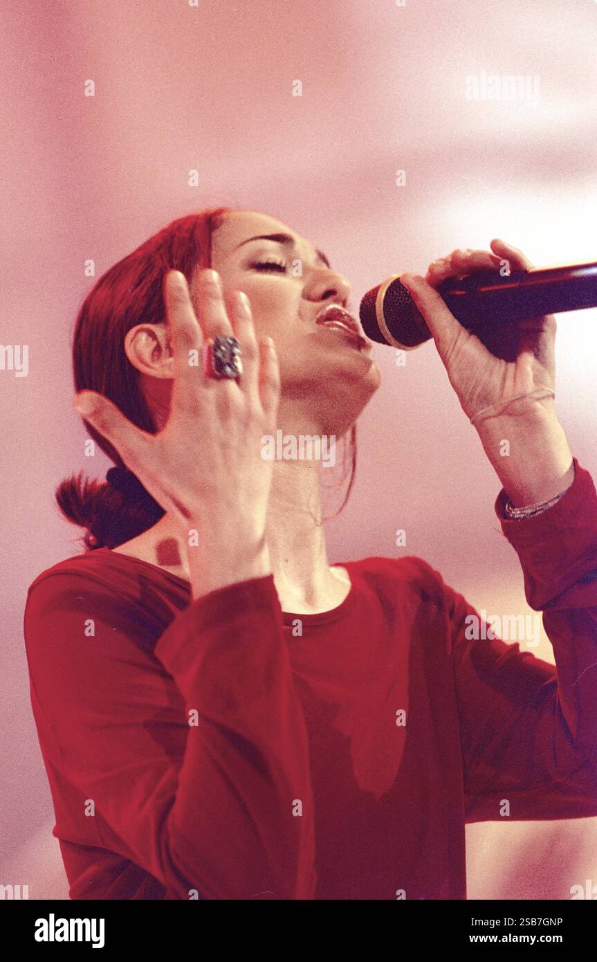 Syria Italian Singer Milan Italy 10/09/1996 : Syria,Italian singer, during the television ...