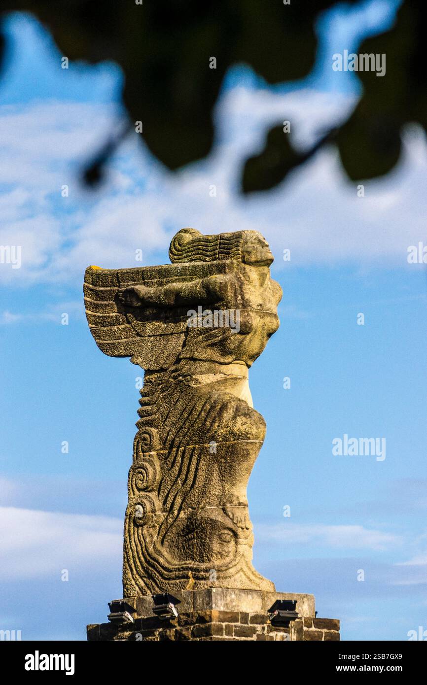 Statue in the shape of a ship's figurehead by the sculptor Victorio ...