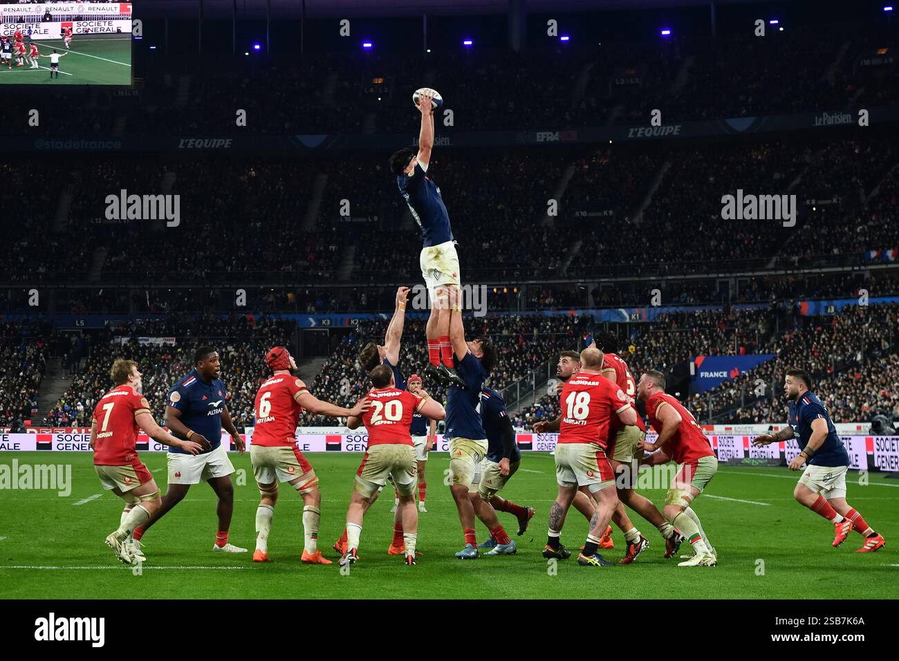 French recovery during the Opening Match of the 6 Nations Tournament