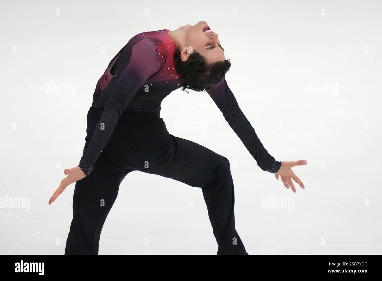 Nikolaj Memola of Italy performs during the men's free skating program