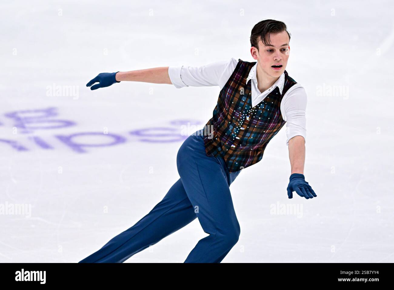 Lev VINOKUR (ISR), during Men Free Skating, at the ISU European Figure