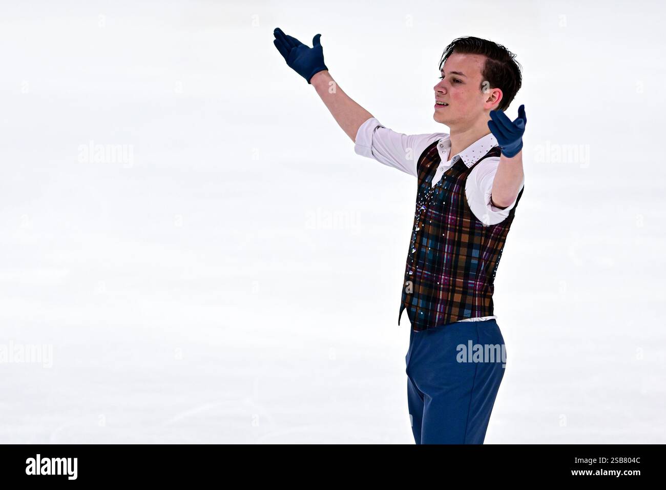 Lev VINOKUR (ISR), during Men Free Skating, at the ISU European Figure