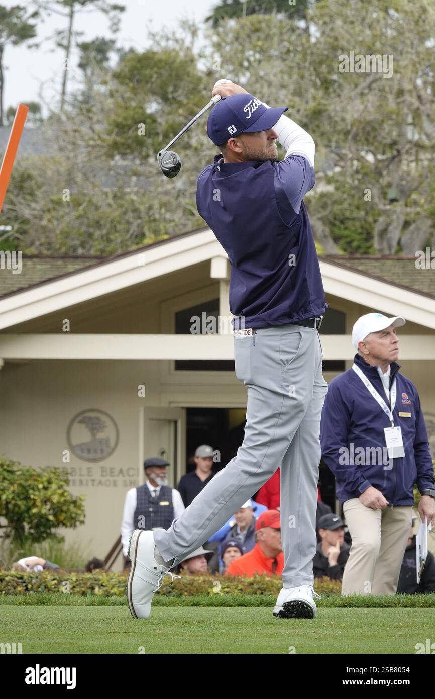 Pebble Beach, California, USA February 1st, 2025 Lee Hodges drives