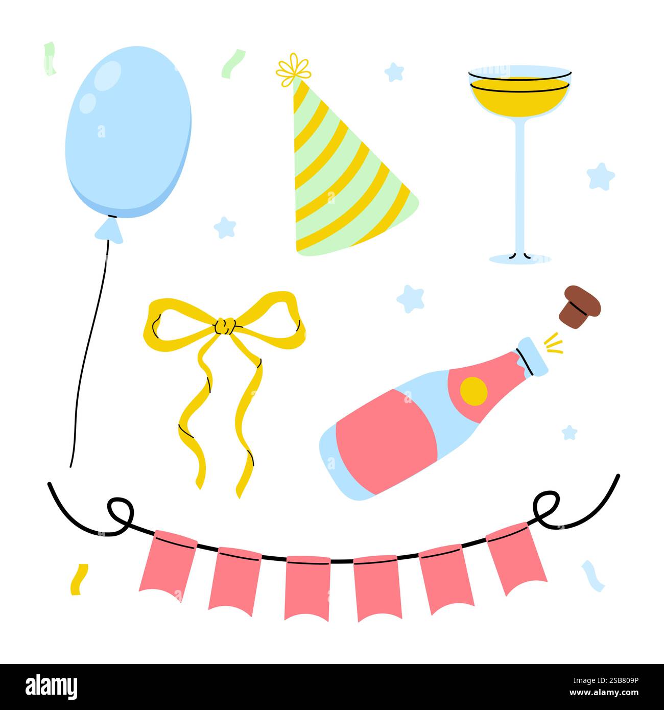 Celebratory elements including balloons and drinks for a joyful ...
