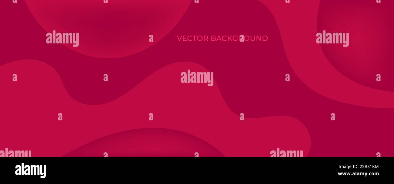 Red Abstract Background With Wavy Shapes Stock Vector Image & Art - Alamy