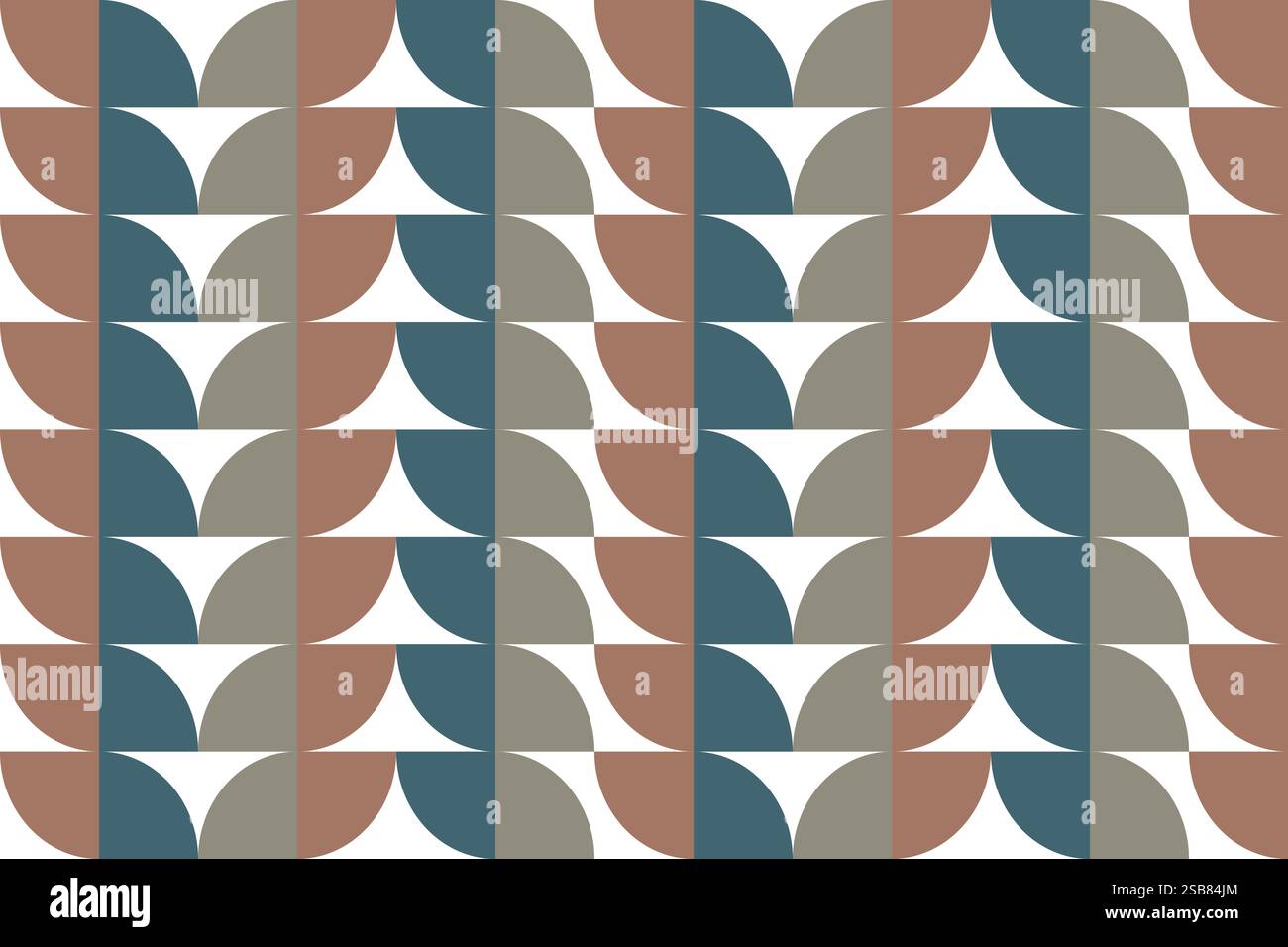 Contemporary geometric pattern design featuring soft curves in muted ...