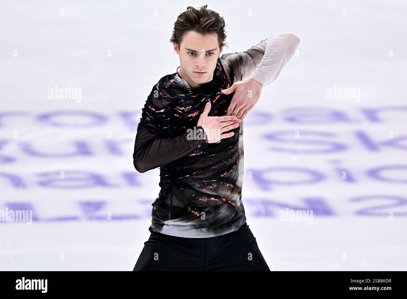 Aleksandr SELEVKO (EST), during Men Free Skating, at the ISU European