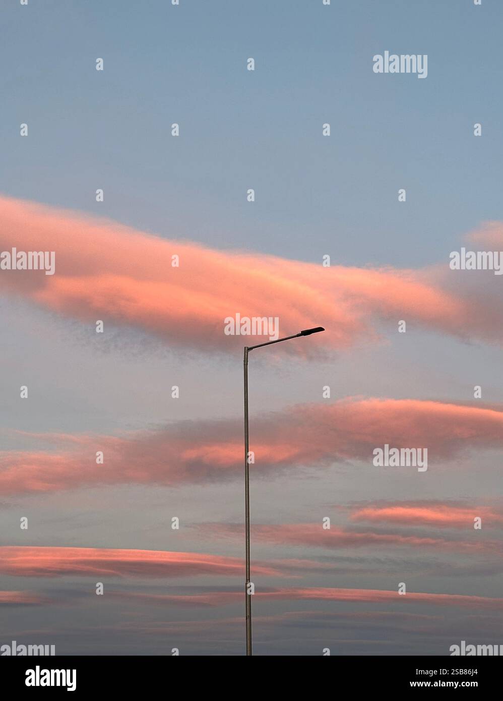 Pink Sunset Over the City - Smartphone Captured Stock Image