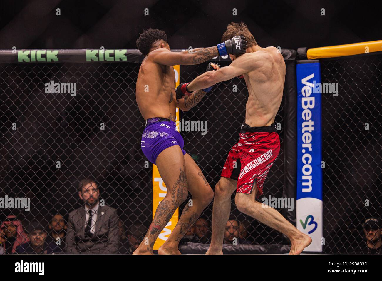 Riyadh Saudi Arabia 01st Feb 2025 RIYADH SAUDI ARABIA FEBRUARY 1 Riyadh Saudi Arabia 01st Feb 2025 Riyadh Saudi Arabia February 1 Vinicius Oliveira Battles Said Nurmagomedov In Their Bantamweight Fight During The Ufc Fight Night Adesanya V Imavov Event At Anb Arena On February 1 2025 In Riyadh Saudi Arabia Photo By Danny Perezpximages Credit Px Imagesalamy Live News 2SB8B3D