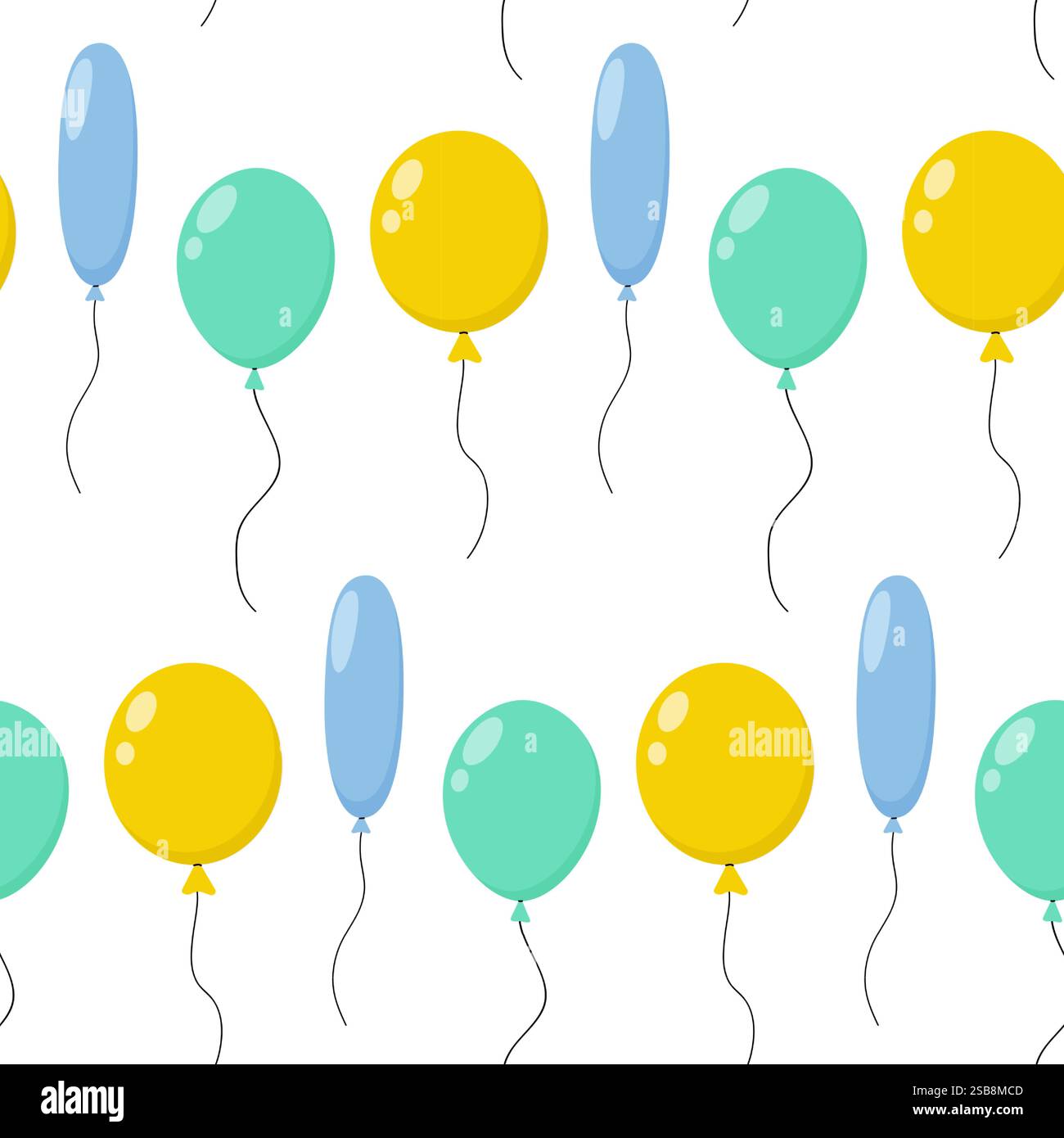 Colorful Balloon Pattern Colorful balloons in a playful pattern perfect for festive celebrations ...