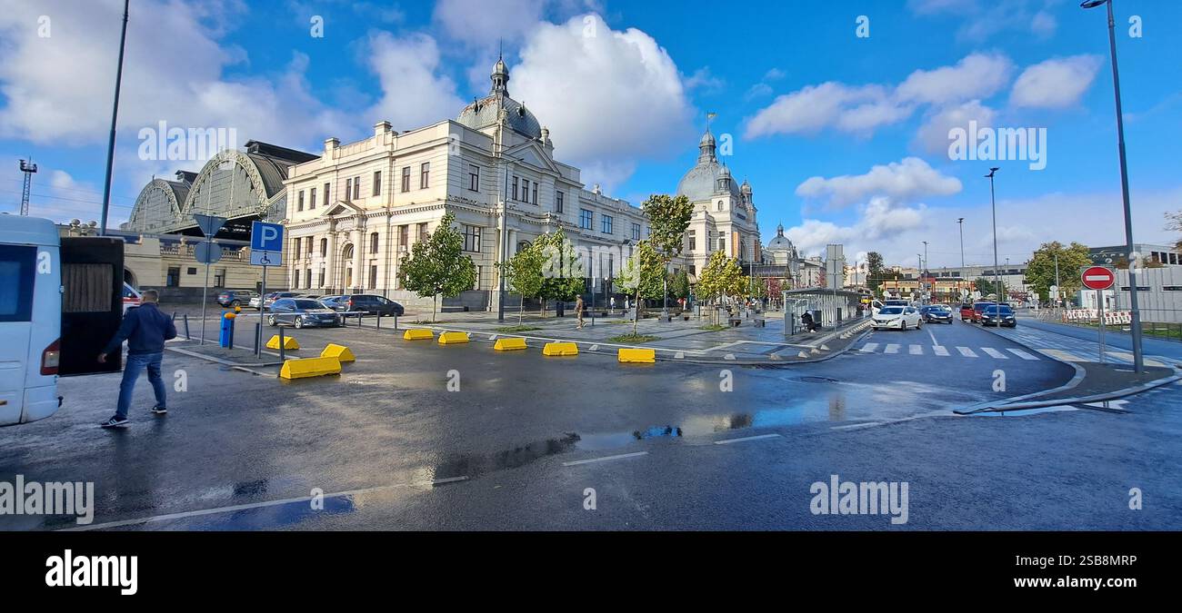 Railway station and station square - Smartphone Captured Stock Image