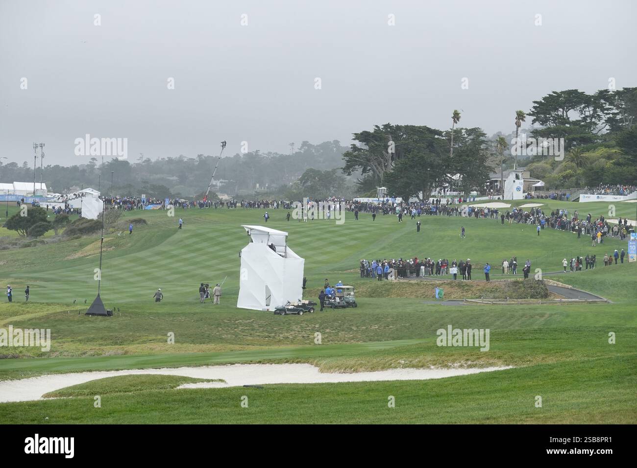 Pebble Beach, California, USA February 1st, 2025 Fans cover the