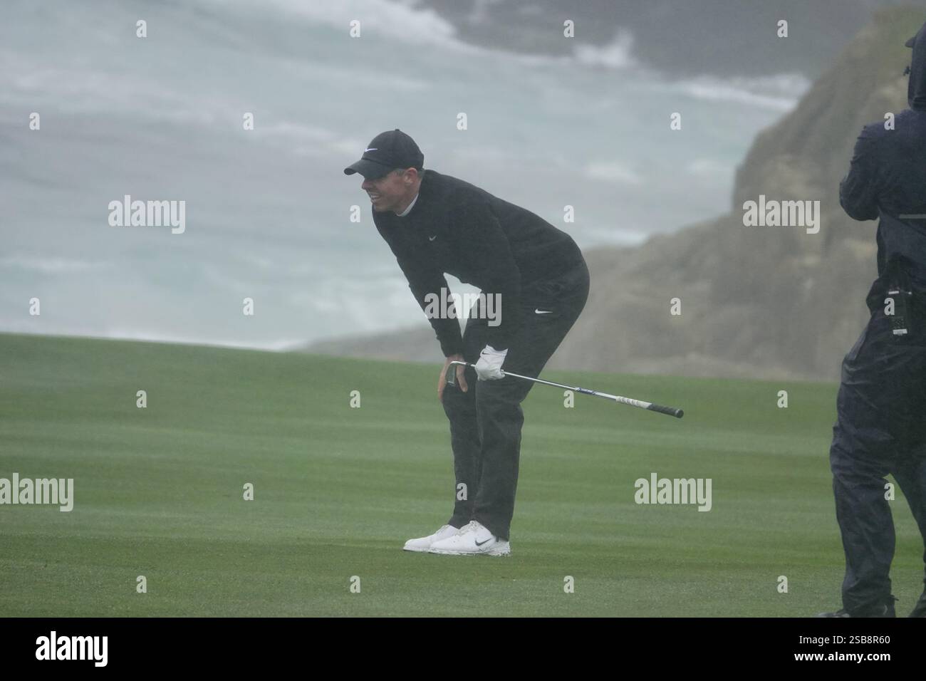 Pebble Beach, California, USA February 1st, 2025 Rory McIlroy watches