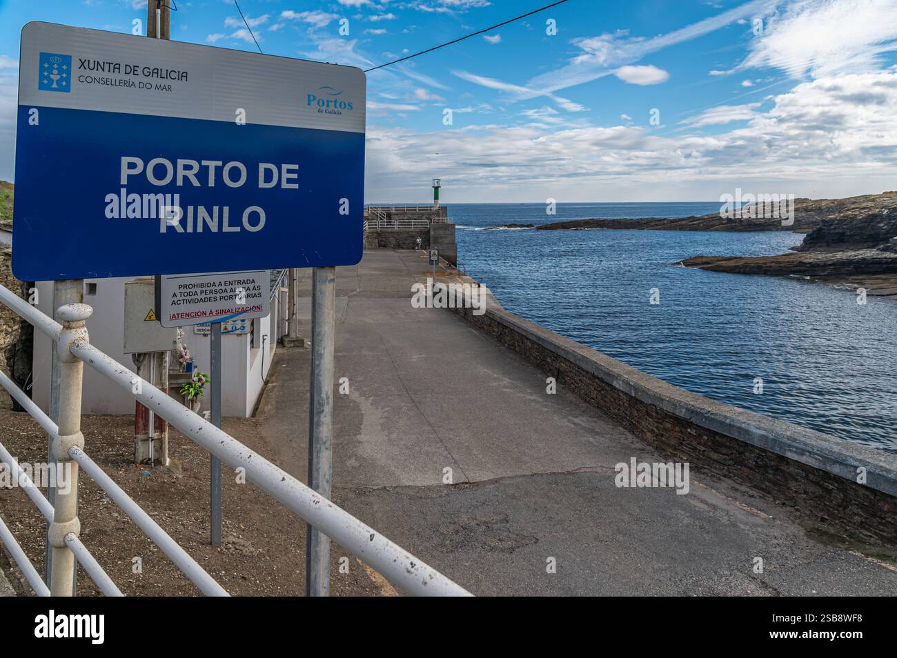RINLO, SPAIN - SEPTEMBER 1, 2022: Port of Rinlo sign, Galicia ...